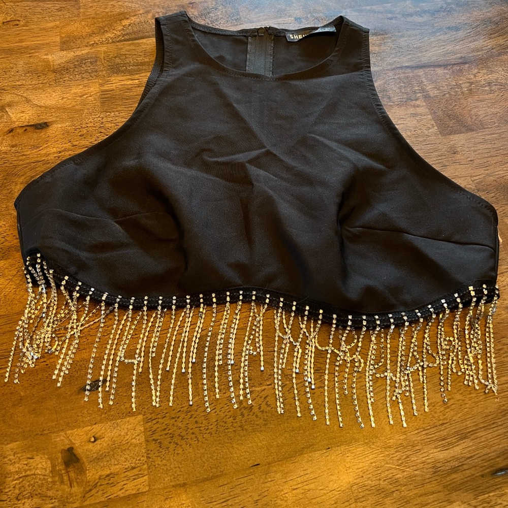 SHEIN diamond crop top small
